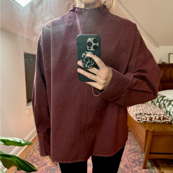 Rachel Comey Melody Top, Burgundy, Size XS/S - Picture 7 of 7